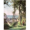 Berthelon Eugène Vue Sur Etretat En 1897 Huile Signée Datée 1897 12