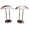 Paire de lampes vintage chrome champignon par Robert Sonneman, années 70. 11