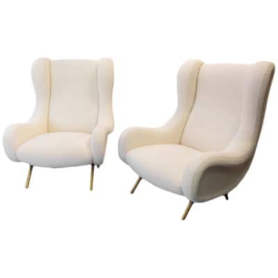 Marco ZANUSO & ARFLEX – Paire de fauteuils “Sénior”