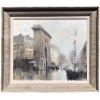 Herve Jules Tableau Impressionniste 20è Paris Porte St Martin Grands Boulevards huile toile signée 15