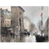 Herve Jules Tableau Impressionniste 20è Paris Porte St Martin Grands Boulevards huile toile signée 19