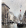 Herve Jules Tableau Impressionniste 20è Paris Porte St Martin Grands Boulevards huile toile signée 16
