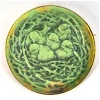 1920 René Lalique – Broche Nid d’Oiseaux Verre Blanc Patiné Gris Sur Clinquant Vert 7