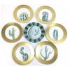 H.Mc Connico, Daum& Limoge : Service Cactus Porcelaine 30 pièces 24