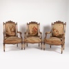 Mobilier de salon style Louis XVI en bois naturel et tapisserie d’Aubusson, XIXe 19