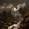 Hedmund Höd (11861-1888), La cascade de nuit, huile sur toile, 1878 12