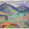 DETROY Léon Paysage de Provence, le Mas dans la montagne Huile sur toile signée 18