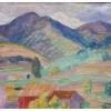 DETROY Léon Paysage de Provence, le Mas dans la montagne Huile sur toile signée 17