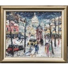 GENIN LUCIEN Paris Montmartre La Place du Tertre en hiver Huile sur toile signée 9