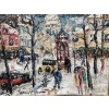 GENIN LUCIEN Paris Montmartre La Place du Tertre en hiver Huile sur toile signée 11