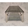 Table basse italienne – Metal & Verre fumé – Ca 1970 21