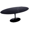 Saarinen & Knoll International: Table « tulipe », marbre marquina et rilsan noir 16