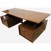 Jacques Hauville Bureau double face ouvrant par trois tiroirs et un caisson 8