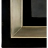 1970 Miroir Plexiglas noir et Laiton doré Maison Roche 8