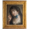 Portrait d’une jeune femme au ruban bleu. 8