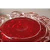 Ancien vase en verre de Murano rouge Rostrato rubis 29