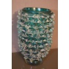 Ancien vase en verre Cénédese Murano bleu-vert turquoise rostrato 37