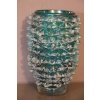 Ancien vase en verre Cénédese Murano bleu-vert turquoise rostrato 40