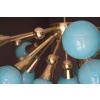 Lustre demi spoutnik en verre bleu turquoise 25