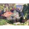 CHARRETON Victor Peinture Française 20è Siècle Village d’auvergne Huile Signée certificat 22