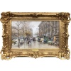 Galien Laloue Peinture 20è Paris Le Marché Aux Fleurs De La Madeleine Gouache Aquarellée Signée 15