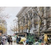 Galien Laloue Peinture 20è Paris Le Marché Aux Fleurs De La Madeleine Gouache Aquarellée Signée 25