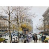 Galien Laloue Peinture 20è Paris Le Marché Aux Fleurs De La Madeleine Gouache Aquarellée Signée 24