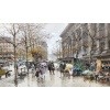 Galien Laloue Peinture 20è Paris Le Marché Aux Fleurs De La Madeleine Gouache Aquarellée Signée 23