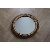 Vintage Miroir Mural Rond en Rotin et Bambou des années 1960 par Franco Albini 16