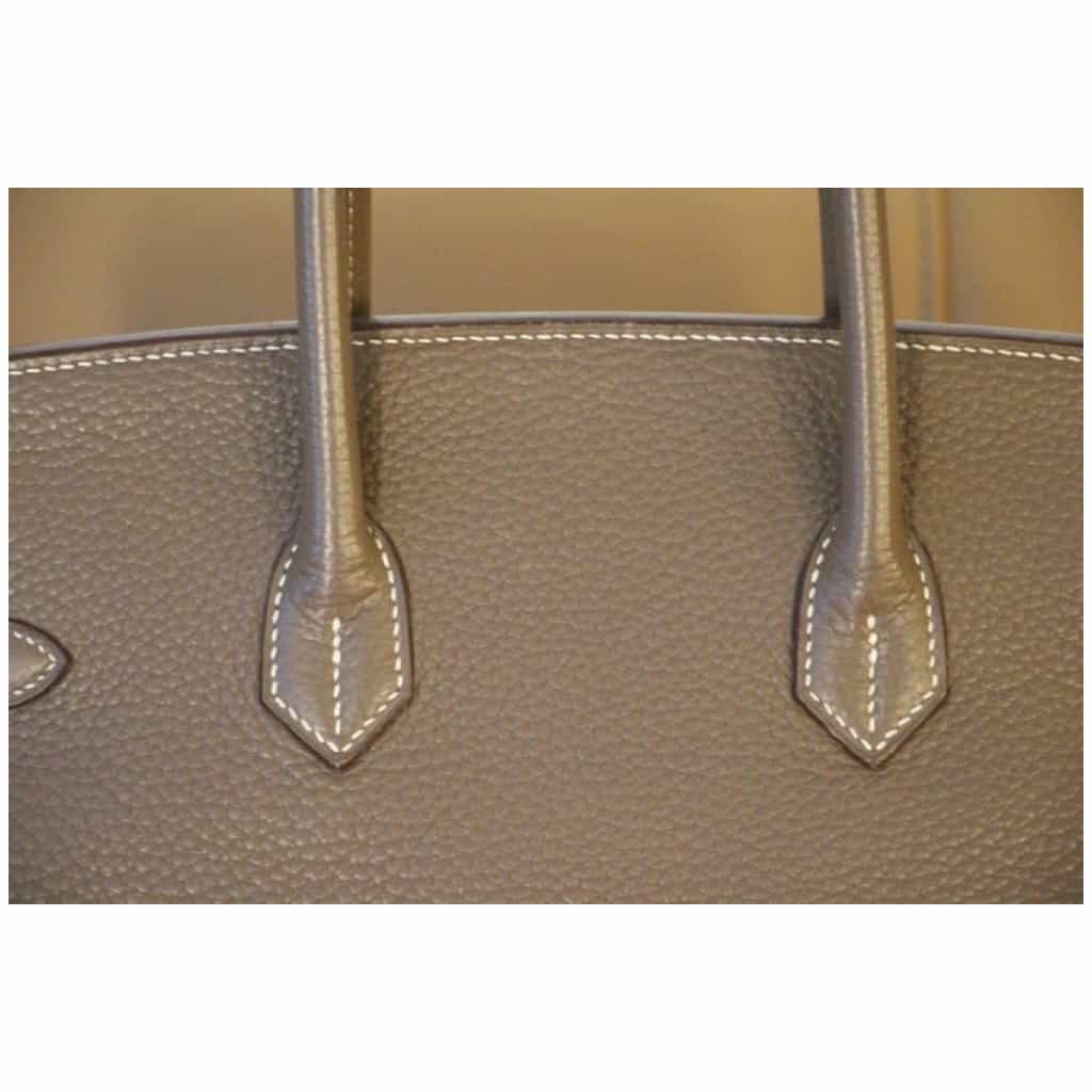 Hermes Birkin 35 Bag Etoupe Gold Hardware Togo Leather Neutral
