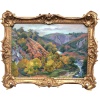 SMITH Alfred Vallée de la Creuse en automne Huile sur toile signée certificat 13