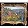 SMITH Alfred Vallée de la Creuse en automne Huile sur toile signée certificat 17