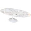 Saarinen & Knoll International: Table « tulipe », marbre Calacatta oro et rilsan blanc 244 cm 9