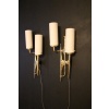 Moderne Midcentury Paire d’appliques murales en bronze style Maison Arlus de Felix Agostini 29