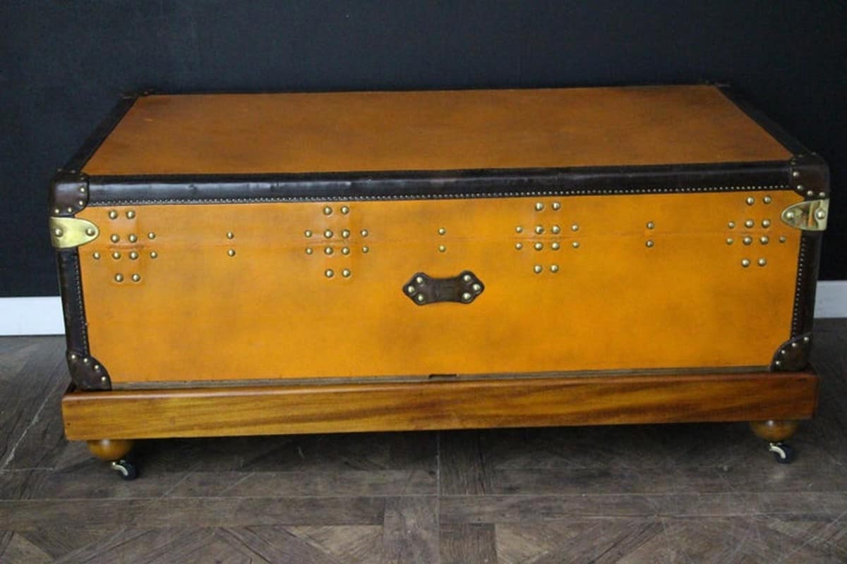 Orange Steamer Trunk from Louis Vuitton