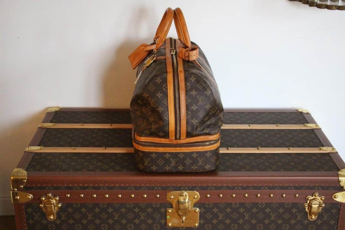 Large Louis Vuitton bag, Boston bag - Les Puces de Paris Saint-Ouen