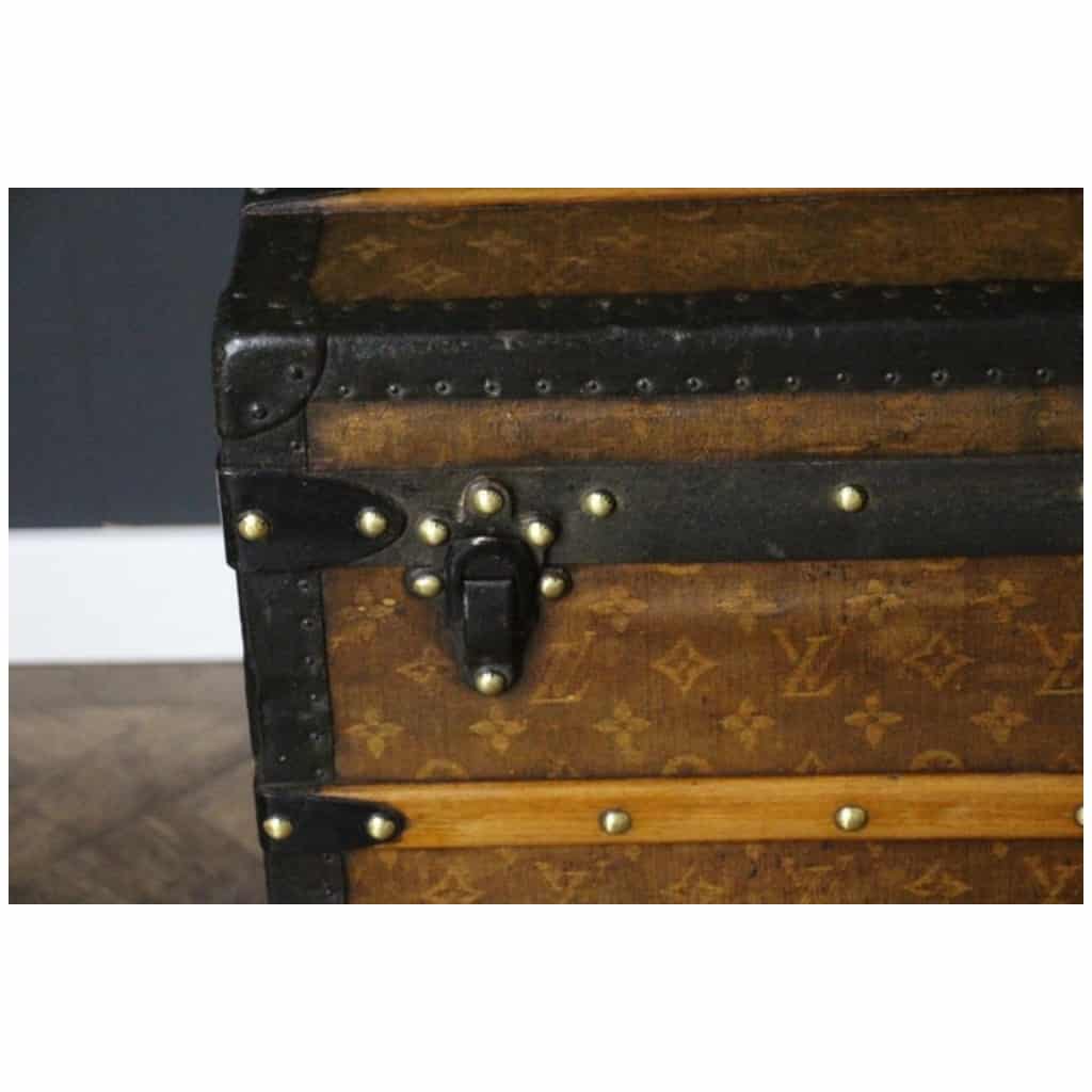 Louis Vuitton woven canvas trunk, Louis Vuitton Steamer trunk 90
