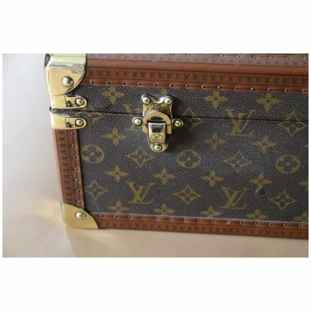 Louis Vuitton Tan Monogram Leather Travel Vanity Top Handle Storage Box  Trunk