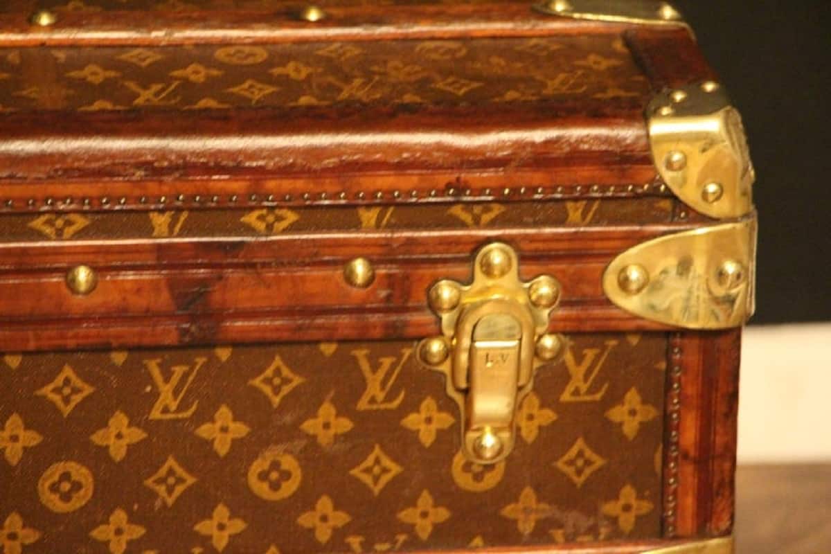 This Louis Vuitton cabin trunk with stenciled monogrammed canvas is ideal  for a coffee table