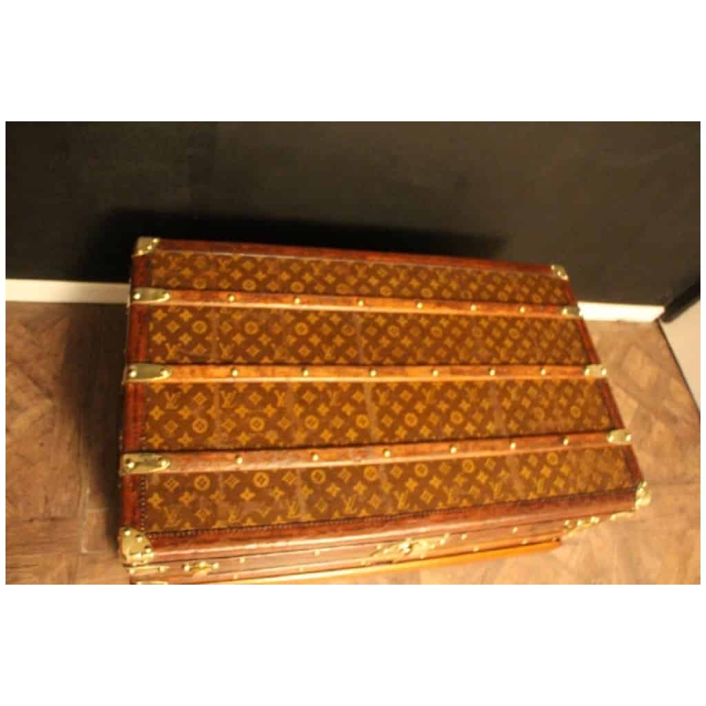 1920s Louis Vuitton Steamer Trunk in Stenciled Monogram 