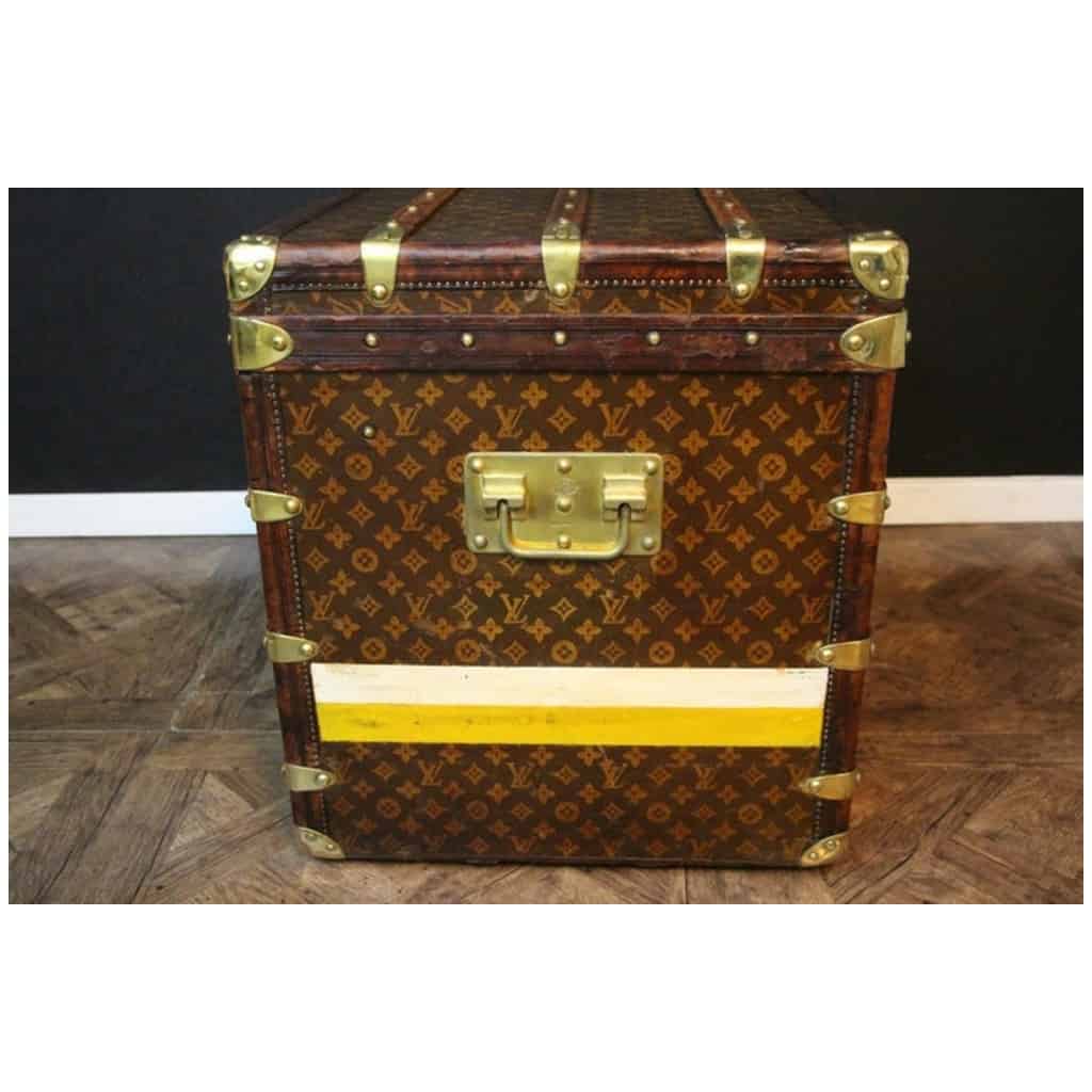 Antique Luxury Louis Vuitton Steamer Trunk/Side Table for sale at