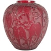 René Lalique : Vase “Perruches” rouge 9