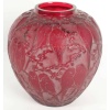 René Lalique : Vase “Perruches” rouge 11