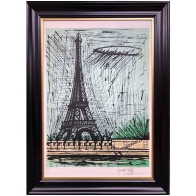 Buffet Bernard Tour Eiffel Lithographie Couleurs Papier arches Signée Certificat D’authenticité 3