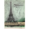 Buffet Bernard Tour Eiffel Lithographie Couleurs Papier arches Signée Certificat D’authenticité 10