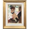 DOMERGUE Jean Gabriel Peinture Française 20è siècle La loge Huile sur panneau signée Certificat 15