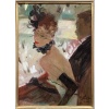 DOMERGUE Jean Gabriel Peinture Française 20è siècle La loge Huile sur panneau signée Certificat 18