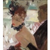 DOMERGUE Jean Gabriel Peinture Française 20è siècle La loge Huile sur panneau signée Certificat 20