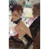 DOMERGUE Jean Gabriel Peinture Française 20è siècle La loge Huile sur panneau signée Certificat 23