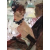 DOMERGUE Jean Gabriel Peinture Française 20è siècle La loge Huile sur panneau signée Certificat 21